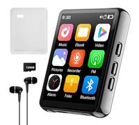 Cetoon 128GB MP3 Player with Bluetooth, Portable Digital Music Player with Speaker, 2.4" Full Touch Screen, HiFi Sound, FM Radio Recorder, Wired Earphones Included, for Running, Gym, Travel