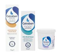 Cetraben Itch Relief Cream (1 x 50g) & Hand Balm (1 x 75g) & Ointment (1 x 120g), For Very Dry and Eczema Prone Skin, Clinically Tested, Soothes Itching & Cools Skin, Prevents Flare-Ups (Pack of 3)