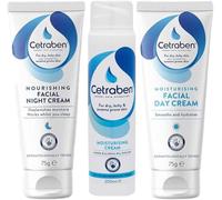 Cetraben Moisturising Bundle 3 Pack - Day Facial Moisturiser 75g - Night Facial Moisturiser 75g - Moisturising cream 200ml
