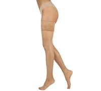 Cette Sheer Hold Ups, Stay Up Stockings, Stay Up Hold Ups, Versailles, 20 DEN, Black, Natural, S, M, L, XL, 2L, 4XL, Made in Italy (Skin, L)