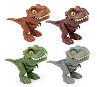Cettkowns 4-Pack Novelty Interactive Biting Hand Tyrannosaurus Gags Toy Family Games Dinosaur Game Bite Finger Game Dinosaur Toy