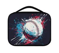 Ceudet Baseball Bible Covers for Women, Splash Ink Large Bible Case with Handle Pockets for Women Men, Portable Sturdy Bible Study Supplies Bag Church Bible Accessories, Dark Blue and White