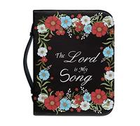 Ceudet Bible Covers for Women Men, The GORD is My Song, Carrying Book Case Pu Leather Church Bag Bible Carrying Case with Handle BibleBag, M