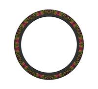 Ceudet Boho Ayurveda Symbol Steering Wheel Cover Universal 15 in Car Accessories for Men Women,Steering Wheel Protector ComfortableCase for SUV Sedan Decor
