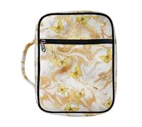 Ceudet Butterfly Marble Bible Cover Case for Boys Girls Waterproof Bible Bag Bible Carrying Book Case Church Bag Biblewith Handle Gift for Kids Womens Bible Case Bible Book Covers