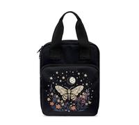 Ceudet Butterfly Moon Bible Covers for Women Large Size, Multi-Functional Book Bible Tote Bag for Women, Durable Lightweight Bible Case with Handle, Church Bible Study Supplies, Black