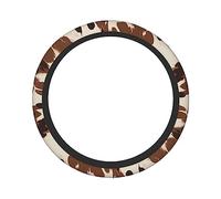 Ceudet Car Steering Wheel Cover Universal 15 inch Cow camo Pattern Print Elastic Steering Wheel Covers Anti-Slip Steering Wheel Protector Car Interior Accessories for Most Cars