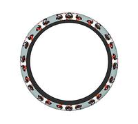 Ceudet Car Steering Wheel Cover Universal 15 inch Cute Cow Print Elastic Steering Wheel Covers Anti-Slip Steering Wheel Protector Car Interior Accessories for Most Cars