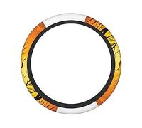 Ceudet Car Steering Wheel Cover Universal 15 inch Halloween Pumpkin Print Elastic Steering Wheel Covers Anti-Slip Steering Wheel Protector Car Interior Accessories for Most Cars