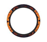 Ceudet Car Steering Wheel Cover Universal 15 inch Halloween Pumpkin Print Elastic Steering Wheel Covers Anti-Slip Steering Wheel Protector Car Interior Accessories for Most Cars
