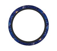 Ceudet Car Steering Wheel Cover Universal 15 inch Halloween Pumpkin Tree Blue Print Elastic Steering Wheel Covers Anti-Slip Steering Wheel Protector Car Interior Accessories for Most Cars