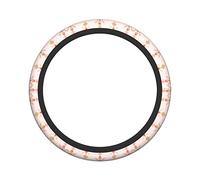 Ceudet Cartoon Beautiful Deer Elasticity Steering Wheel Cover Microfiber Soft-Touch Steering Wheel Covers Steering Wheel Protector for Women and Men (15 inch)