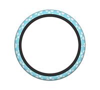 Ceudet Cartoon Lovely Clouds Rain Elasticity Steering Wheel Cover Microfiber Soft-Touch Steering Wheel Covers Steering Wheel Protector for Women and Men (15 inch)
