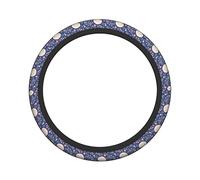Ceudet Cartoon Lovely Deer Elasticity Steering Wheel Cover Microfiber Soft-Touch Steering Wheel Covers Steering Wheel Protector for Women and Men (15 inch)