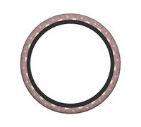 Ceudet Cartoon Red Flamingo Elasticity Steering Wheel Cover Microfiber Soft-Touch Steering Wheel Covers Steering Wheel Protector for Women and Men (15 inch)