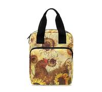 Ceudet Chicken Retro Sunflower Print Bible Covers for Women Men Bible Case Bible Bag with Zipper Pockets Tote Bible Bag Book Cover Carrying Case