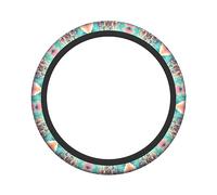 Ceudet Classical Castle Stretch Steering Wheel Cover Anti-Skid Soft Comfortable Easy to Install Constant TemperatureDiameter 15 in Width 1.6 in