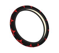 Ceudet Communist USSR Hammer Sickle Car Steering Wheel Cover Women Men Elastic Stretch Thicken Universal 15 Inch