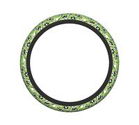 Ceudet Cute Cartoon Panda Elasticity Steering Wheel Cover Microfiber Soft-Touch Steering Wheel Covers Steering Wheel Protector for Women and Men (15 inch)