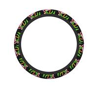 Ceudet Cute Pink Flamingos Steering Wheel Cover Universal 15 in Car Accessories for Men Women,Steering Wheel Protector ComfortableCase for SUV Sedan Decor