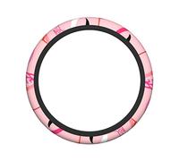 Ceudet Cute Pink Flamingos Steering Wheel Cover Universal 15 in Car Accessories for Men Women,Steering Wheel Protector ComfortableCase for SUV Sedan Decor