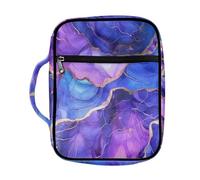 Ceudet Dark Purple Marble Bible Cover for Women Men Book Case Church Biblewith Handle and Zippered Pocket Book Sleeve with Zipper Women Mens Bible Cover for Bible Bible Cases for Woman