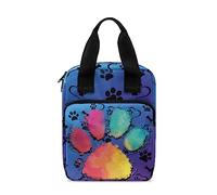 Ceudet Dog Paws Pattern Bible Covers for Women Men Bible Case Bible Bag with Zipper Pockets Tote Bible Bag Book Cover Carrying Case