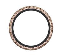 Ceudet Doughnut Cartoon Elasticity Steering Wheel Cover Microfiber Soft-Touch Steering Wheel Covers Steering Wheel Protector for Women and Men (15 inch)