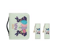 Ceudet Easter Egg Bunny Bible Carrying Case for Women with Leather Bookmark Girls PU Leather Bible Cover Bible Storage Bag with Pen Slots Bible Study Accessories