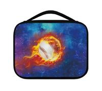 Ceudet Fire Baseball Bible Covers, Multi-Purpose Baseball Bible Carrying Case Portable Durable Bible Bags and Totes for Women, LargeChurch Bible Case with Pen Storage, Blue