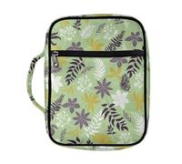 Ceudet Flowers and Branches Bible Cover Carrying Book Case Church Bag Cover para Biblia Biblewith Handleand Zippered Back Pocket Gift for Girls Women Mother Men Women Father Kids