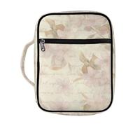 Ceudet Flowers and Words Bible Covers for Women Men Waterproof Bible Bag Bible Pouch Bible Box Bible Carrying Case Church Bag Biblewith Handle and Zippered Pocket Western Bible Case