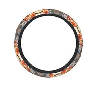 Ceudet Freight Train Steering Wheel Cover Anti-Slip Uv and SunUniversal Fit 15 Inch Car Wheel Protector for Women Men