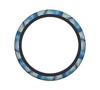 Ceudet Great White Sharks and The Afternoon Sunshine Elasticity Steering Wheel Cover Microfiber Soft-Touch Steering Wheel Covers Steering Wheel Protector for Women and Men (15 inch)