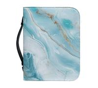 Ceudet Green Marble Bible Cover Case for Women Bible Case Large Bible Tote Bag with Handle Bible Journaling Supplies for Men Bible Cover for Bible Study Accessories Supplies,2XL