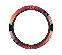 Ceudet Happy Halloween Day Steering Wheel Cover Non Slip Breathable Car Steering Wheel Protector Universal 15 Inch for Women Men