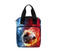 Ceudet Large Bible Covers for Women with Pockets, 3D Fire Soccer Church Bible Case with Pen Storage, Portable Sturdy Bible Carrying Bag for Bible Study, Bible Study Supplies Bag