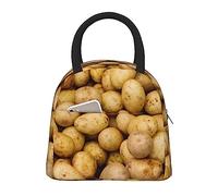 Ceudet Large Insulated Lunch Bag Women, Reusable Cute Tote Lunch Box for Men, Leakproof Cooler Lunch Bags,Garden Potatoes Print