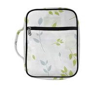 Ceudet Leaves01 Bible Cover Carrying Book Case Church Bag Cover para Biblia Biblewith Handleand Zippered Back Pocket Gift for Girls Women Mother Men Women Father Kids