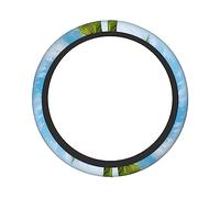 Ceudet Maldives Holidays 15in Thickened Steering Wheel Cover, Non-Slip Wear-Resistant Elastic, Suitable for Cars SUV Trucks