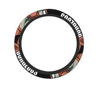 Ceudet Melanin Afro Woman Steering Wheel Cover Non Slip Breathable Car Steering Wheel Protector Universal 15 Inch for Women Men