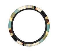 Ceudet Mid-Century Modern Art Cat 15in Thickened Steering Wheel Cover, Non-Slip Wear-Resistant Elastic, Suitable for Cars SUV Trucks