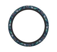 Ceudet Nature Outdoors Digital Art Drawing Plants Elasticity Steering Wheel Cover Microfiber Soft-Touch Steering Wheel Covers Steering Wheel Protector for Women and Men (15 inch)