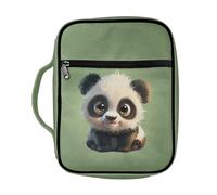 Ceudet Panda01 Bible Cover Carrying Book Case Church Bag Cover para Biblia Biblewith Handleand Zippered Back Pocket Gift for Girls Women Mother Men Women Father Kids