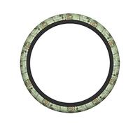 Ceudet Paris Vintage Poster Steering Wheel Cover Universal 15 in Car Accessories for Men Women,Steering Wheel Protector ComfortableCase for SUV Sedan Decor