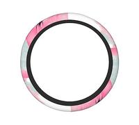 Ceudet Pink Flamingo 15in Thickened Steering Wheel Cover, Non-Slip Wear-Resistant Elastic, Suitable for Cars SUV Trucks