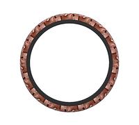 Ceudet Pink Flamingo Elasticity Steering Wheel Cover Microfiber Soft-Touch Steering Wheel Covers Steering Wheel Protector for Women and Men (15 inch)