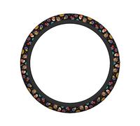 Ceudet Planet Outer Space Planets Elasticity Steering Wheel Cover Microfiber Soft-Touch Steering Wheel Covers Steering Wheel Protector for Women and Men (15 inch)