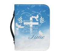 Ceudet Psalms and The Cross Bible Covers for Women Waterproof Bible Holder for Bible Accessories Quilted Book Organizer for Bibles and Medium Books Fashion Bible Study Bag