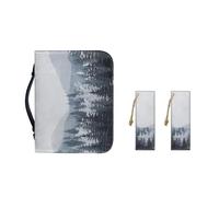 Ceudet PU Leather Bible Carrying Case with Bookmarks Bible Cover for Women Girls Portable Fashion BibleBag